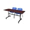 Kobe FlipTop Table, 60" W, 29" H, Laminate Top, Mahogany MKFT6024MH47BE - alternate 1
